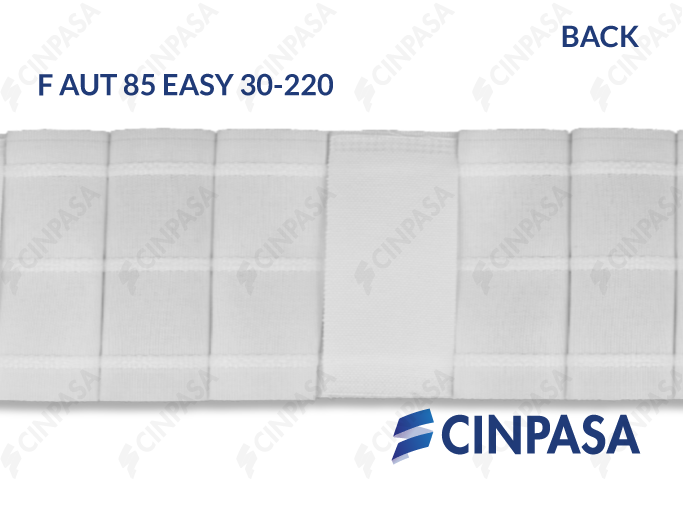  Cinta fruncidora automática pasabarra con presillas 